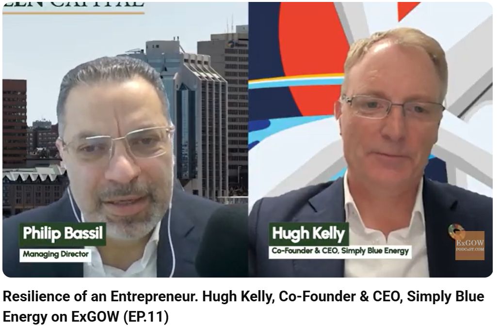 Resilience of an Entrepreneur. Hugh Kelly, Co-Founder & CEO, Simply Blue Energy on ExGOW (EP.11)